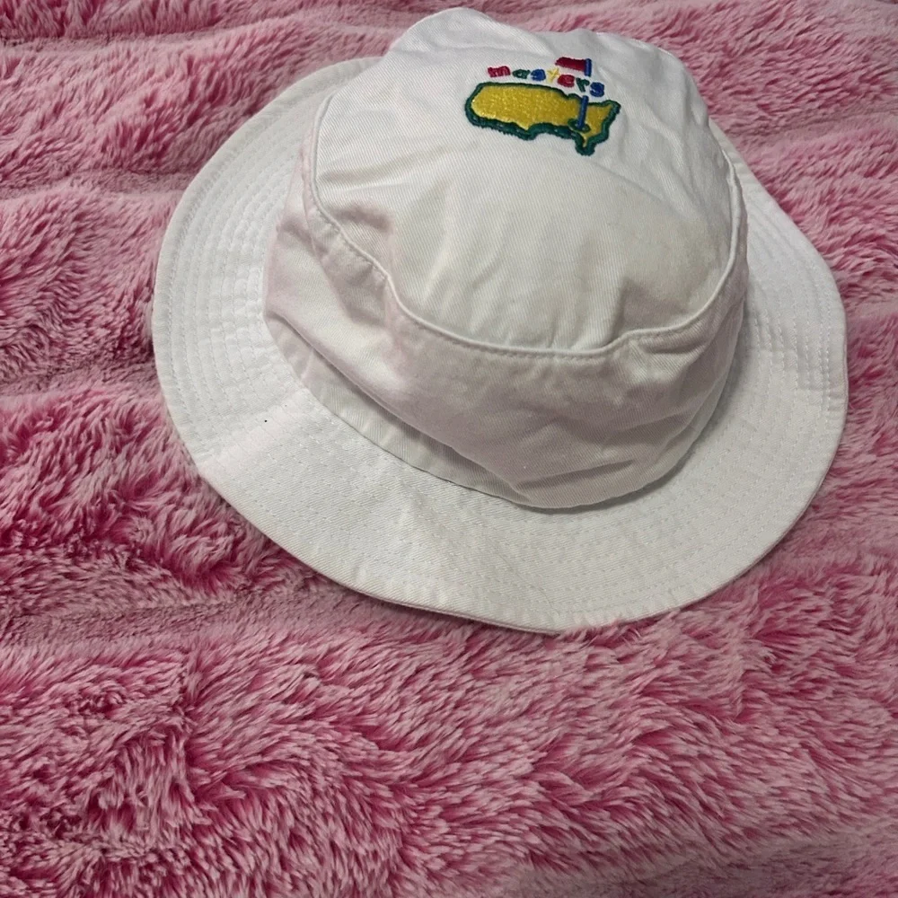 American Needle MASTERS Bucket Hat Child Baby White Cotton Embroidered Logo Golf